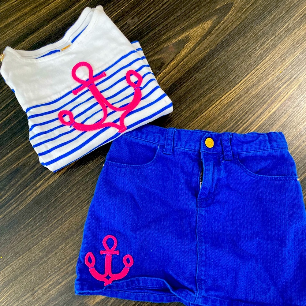 Gymboree Sails Away Girls Skort set